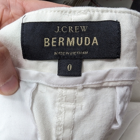 J. Crew Stretch Chino Cut Off Bermuda Shorts Sz 0 - Picture 7 of 9